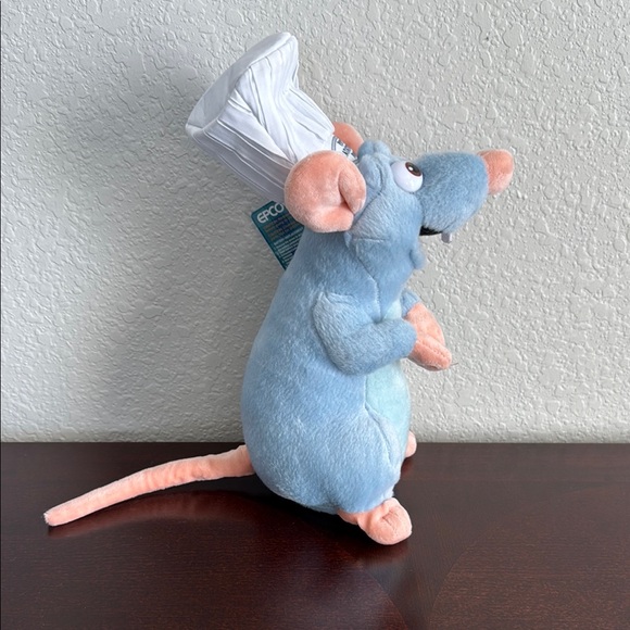 Disney Light Blue and Peach Ratatouille Plush Remy speaks English and French - Picture 5 of 8